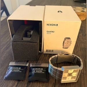 Nixon “Quatro” white watch